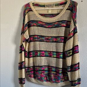 Vibrant Multicolor Women's Knit Sweater